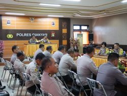 Polres Gianyar Ikuti Anev Quick Wins Presisi dan Sosialisasi Program Beyond Trust Presisi
