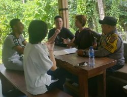 Sambang Bhabin Singakerta Ajak Warga Binaannya Ciptakan Pemilu Damai