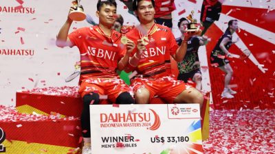 GANDA PUTRA BULUTANGKIS LEO/DANIEL JUARA INDONESIA MASTERS 2024