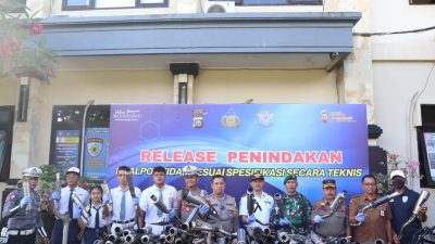 Resahkan Masyarakat, Polres Gianyar Amankan 256 Unit Knalpot Brong