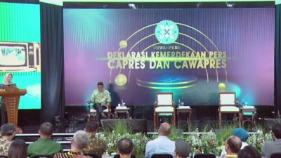 CAPRES DAN CAWAPRES TANDA TANGANI PIAGAM DEKLARASI KEBEBASAN PERS