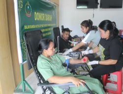 Sambut HUT ke-78 Persit KCK, Kodim 1621/TTS Gelar Baksos Donor Darah