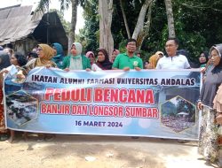 IKATAN ALUMNI FARMASI UNIVERSITAS ANDALAS PEDULI BENCANA BANJIR DAN LONGSOR SUMBAR
