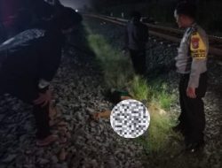 SEORANG REMAJA TERTABRAK KERETA API SAAT DUDUK DI TEPI REL KAI