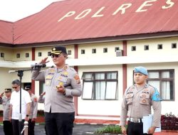 RATUSAN PERSONEL GABUNGAN POLRES TOMOHON SIAP MENGAMANKAN RANGKAIAN PASKAH 2024