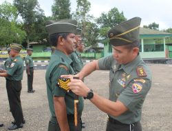 GANDENG KORPRAPOT KENAIKAN PANGKAT, 3 PRAJURIT TERBAIK KODIM 1621 PURNA TUGAS