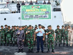 Kasdam XIII/Merdeka Melepas Keberangkatan Satgas Bakti TNI ke Tagulandang