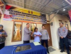 Kapolresta Bandung Resmikan Pembangunan Rumah Layak Huni di Cicalengka