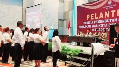 Pelantikan Panitia Pemungutan Suara (PPS) untuk Pilkada Manado.