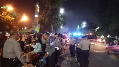 Foto: Giat Patroli antisipasi 3C di depan Masjid Raya Medan.