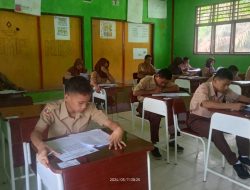 Siswa-siswi SMP Negeri Karang Anyar Bersemangat Mengikuti Assesment Sumatif Tingkat Akhir 2023/2024