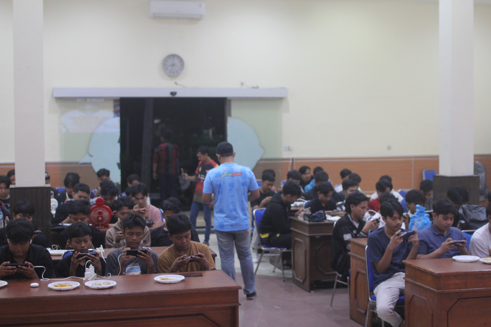 Foto: Suasana peserta seleksi dalam team di dalam Graha Bhakti Bhayangkara POLRES Jombang.