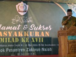 Ucapan Hari Milad Pondok Pesantren Zakiyun Najah dari Pengurus Wilayah Nahdotul Ulama (PWNU) Sumatera Utara
