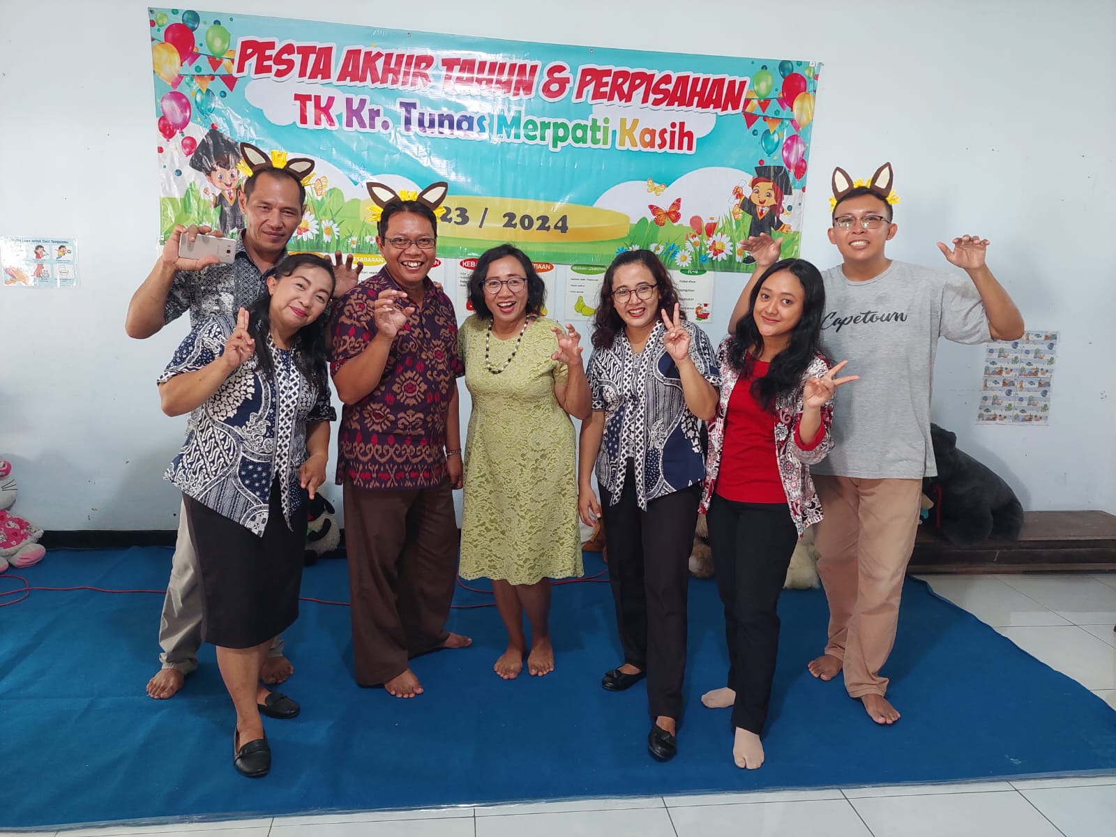 Foto: Para pendukung TK Kristen Tunas Merpati Kasih Bongsorejo.