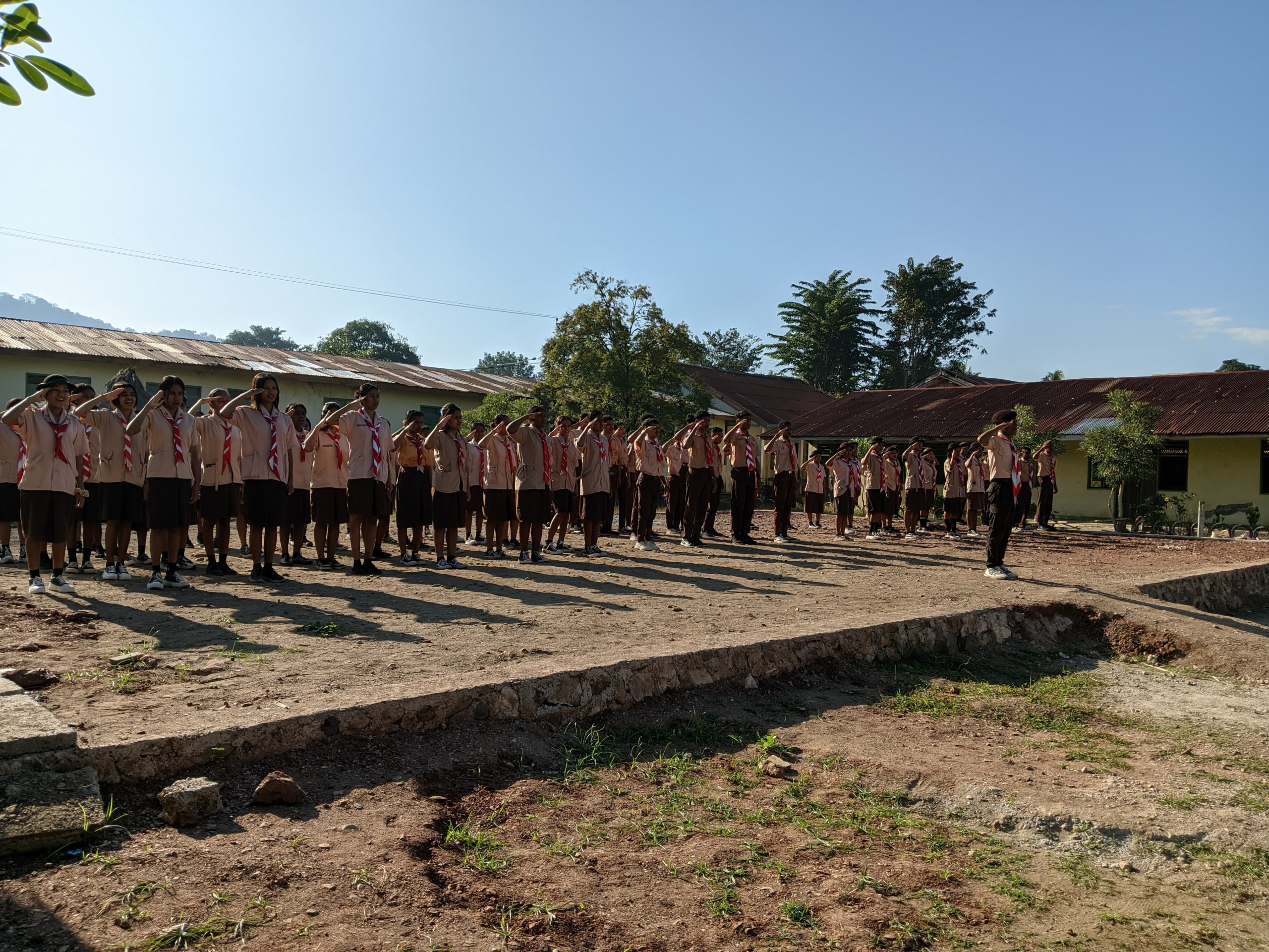 Foto: Peserta upacara siswa-siswi SMA Swasta Pelita Karya Kefamenanu.