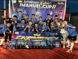 PEMAIN TIMNAS INDONESIA RAMAIKAN TURNAMEN FUTSAL IMANUEL CUP II TAHUN 2024 DI GOR NEKMESE SOE