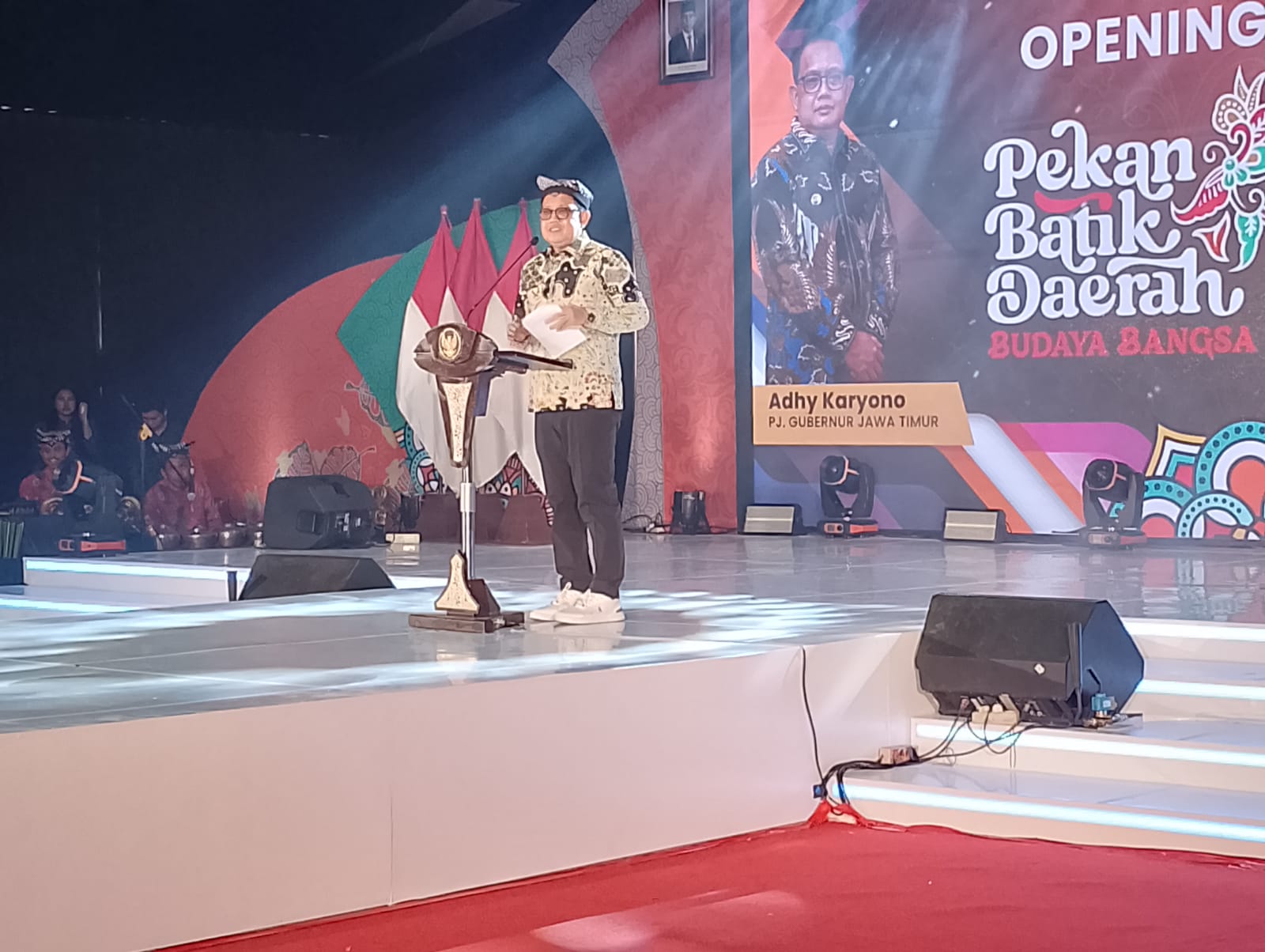 Foto: Pj. Gubernur Jatim Ady Karyono memberikan sambutan.