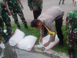 Aparat Keamanan, Camat dan Para Tokoh Kecamatan Malifut Musnahkan 1.270 Botol Miras