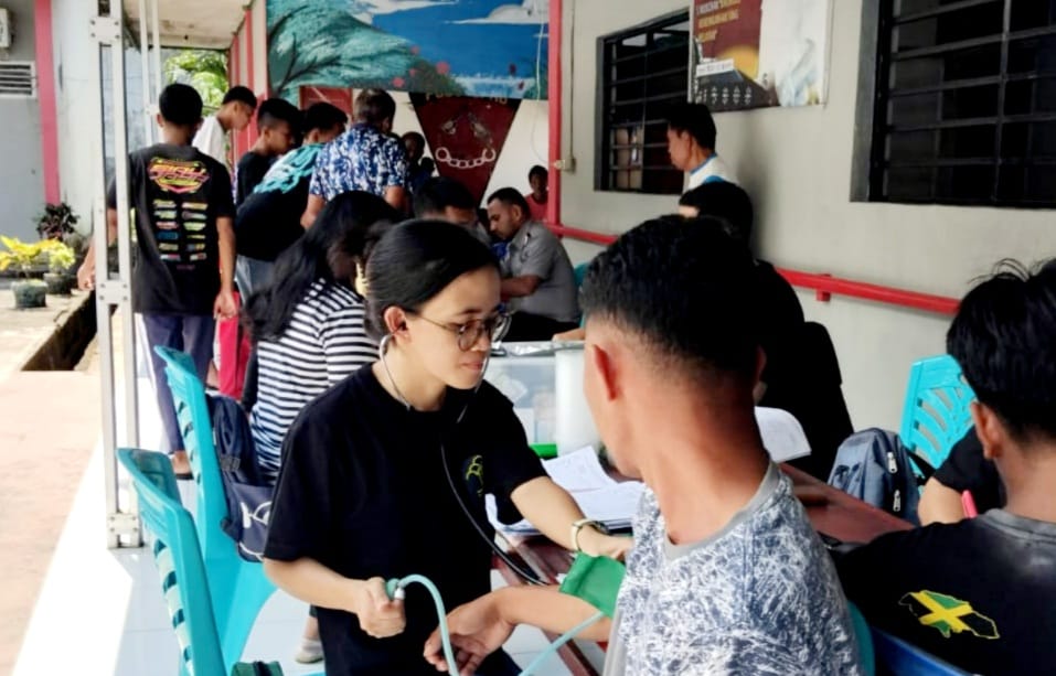 Pelayanan Kesehatan bagi Warga Binaan di Lapas Kelas IIB Ulu Siau, Sabtu (27/7/2024).