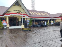 Upacara HUT Bhayangkara ke-78 di Mako Polres Asmat