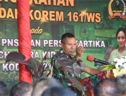 Danrem 161/Wira Sakti Brigjen TNI Joao Xavier Tinjau Lahan Pertanian Hasil Pompa Hidram Bantuan TNI AD