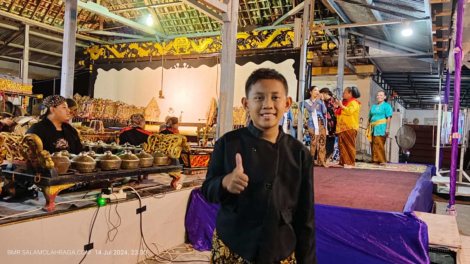 Foto: Krisna Eslapadtra Sukma dalang cilik Desa Grogol Dusun Bongsorejo Jombang.