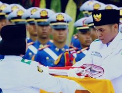 KOMANDAN KELOMPOK 8 PASKIBRAKA DARI MALUKU UTARA DI HUT RI KE-79 DI ISTANA NEGARA IBUKOTA NUSANTARA