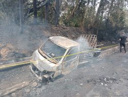 Kebakaran Mobil Pengangkut BBM Ilegal di PALI, Warga dan Babinsa Serukan Penertiban
