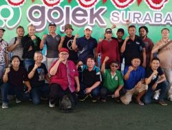 Aksi Damai Mitra Gojek Surabaya Raya