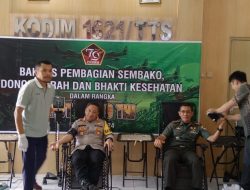 Peduli Masyarakat: Dandim 1621 dan Kapolres TTS Donor Darah
