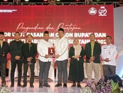 YA – ALIF Calon Tunggal Bupati dan Wakil Bupati Gresik Mendapatkan Nomor Urut 1