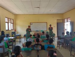 Satgas Pamtas RI – RDTL Pos Haumeniana Gelar Gardik untuk Tanamkan Rasa Patriotisme dan Kesadaran Kesehatan di SMPN Satap Nunpo