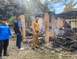 Gerak Cepat Dinas Sosial Muara Enim Berikan Bantuan Korban Kebakaran di Desa Tanding Marga