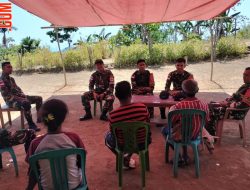 Satgas Pamtas RI-RDTL YON ARHANUD 15/DBY Giat Anjangsana di Kampung Lama Haumeniana