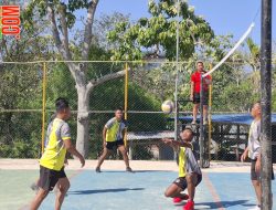 Satgas Pamtas RI-RDTL Jalin Silaturahmi dan Sehatkan Warga Desa Haumeniana Melalui Olahraga Bersama