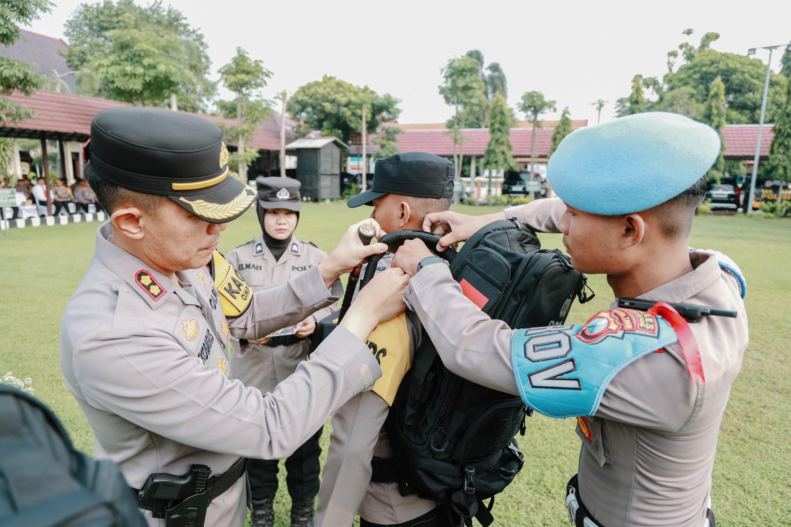 Foto: Kapolres cek langsung kesiapan personil.