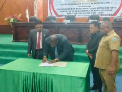 Ferdinandus Puk Resmi Sebagai Calon Tunggal Ketua DPRK Asmat Definitif 2024-2029
