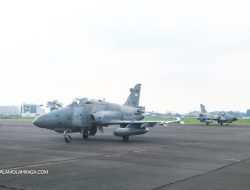 Kedatangan Pesawat Tempur Hawk 100/200 Skadron Udara 12 di Lanud Soewondo dalam Rangka Latihan Air Refueling dan Training Lokal