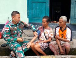 Cuaca Ekstrem Picu Lonjakan Penyakit, Satgas Pamtas Pos Haumeniana Berikan Layanan Kesehatan