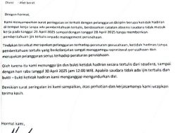 Sudah Izin Sakit, Seorang Karyawan Malah Dapat Surat Peringatan: PT MGM Disebut Kurang Profesional