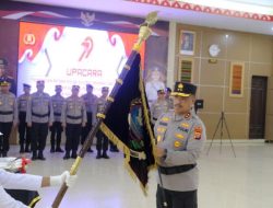 Polda Sultra Gelar Upacara Pemuliaan Nilai Luhur Tribrata Peringati Hari Bhayangkara ke-79
