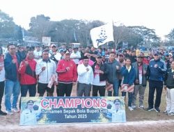 Bupati TTS Resmi Tutup Turnamen Sepak Bola Piala Bupati Cup I