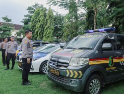 Kapolres Jombang Periksa Kendaraan Dinas Jelang Pengamanan Pengesahan Warga Baru PSHT