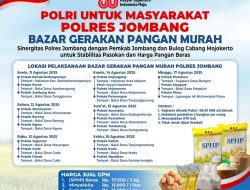 Polres dan Pemkab Jombang Gelar Bazar Pangan Murah, Bantu Jaga Stabilitas Harga