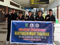 Tiga Atlet Muaythai Pekanbaru Berangkat ke Kejurnas di NTB