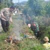 Polsek Tigalingga dan TNI Gelar Gotong Royong Bersama Warga Palding