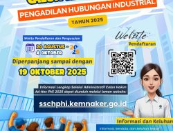 Tak Penuhi Target, Pendaftaran Calon Hakim Ad Hoc PHI 2025 Diperpanjang hingga 19 Oktober
