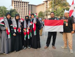 SIT Al-Adzkia Jombang Hadir di Jakarta: Tuntut Kemerdekaan Penuh Palestina di Aksi Patung Kuda