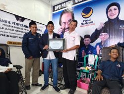 Peringati HUT ke-14, DPD NasDem Jombang Gelar Donor Darah dan Sosialisasi Kesehatan