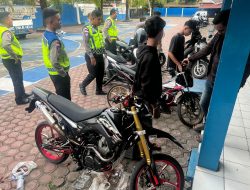 Satlantas Polres Nagan Raya Sita 10 Motor Knalpot Brong, Orang Tua dan Aparat Desa Ikut Dipanggil